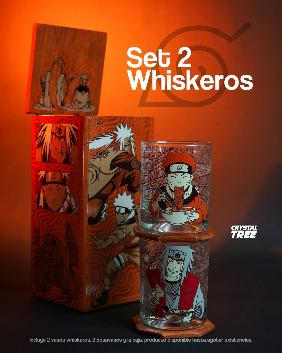 Set 2 Whiskeros Naruto - Jiraiya