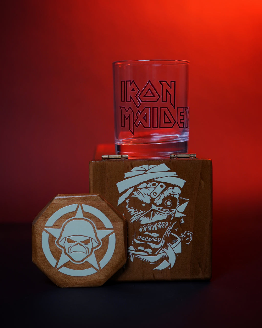 Conjunto de 2 copos de uísque Iron Maiden