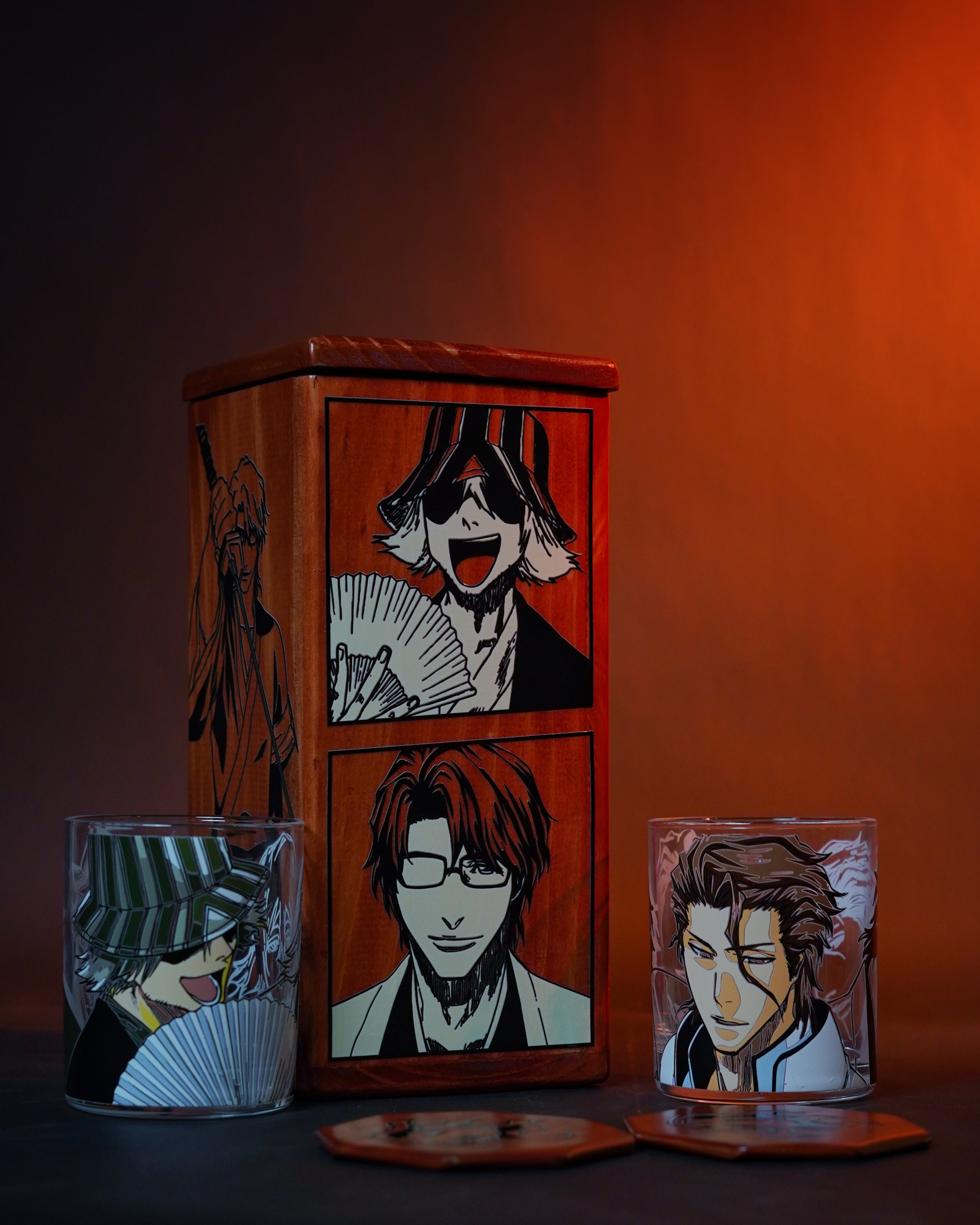 Set 2 Whiskeros Kisuke Urahara y Sosuke Aizen