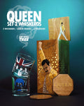 Conjunto Queen com 2 garrafas de uísque