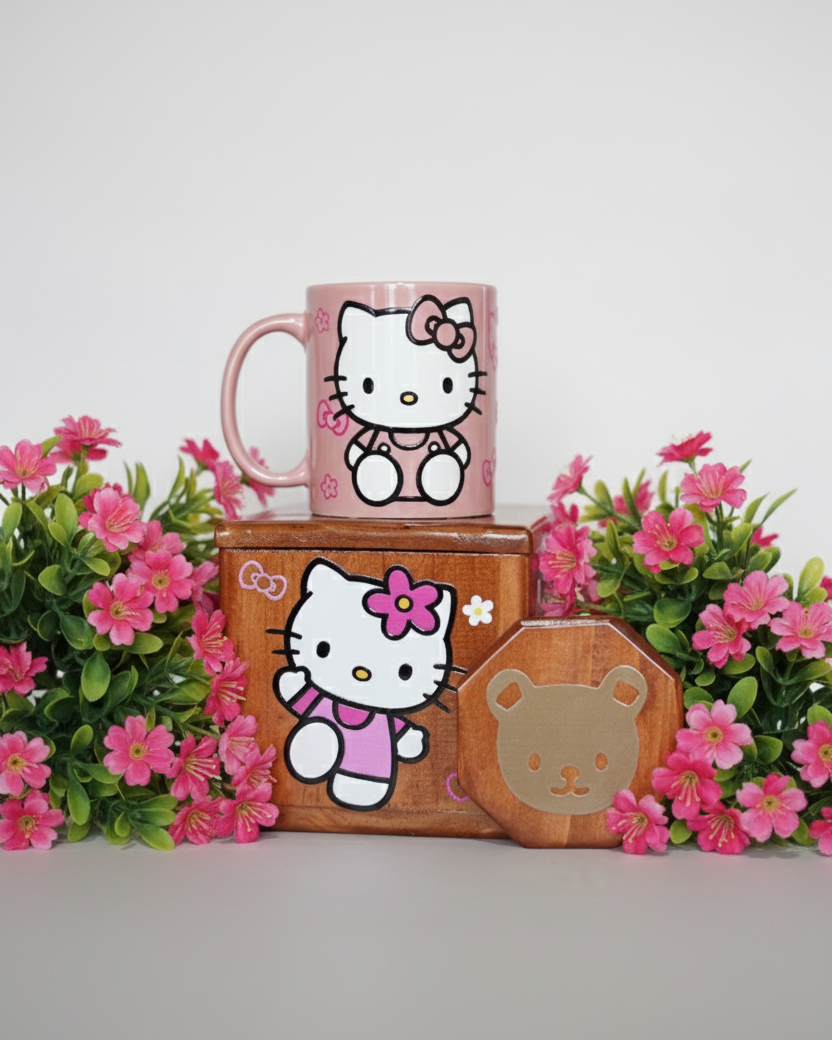 Set de Taza Hello Kitty