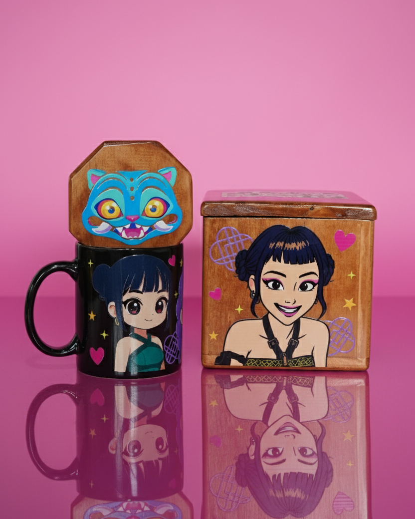 Set de Taza KPop Demon Hunters
