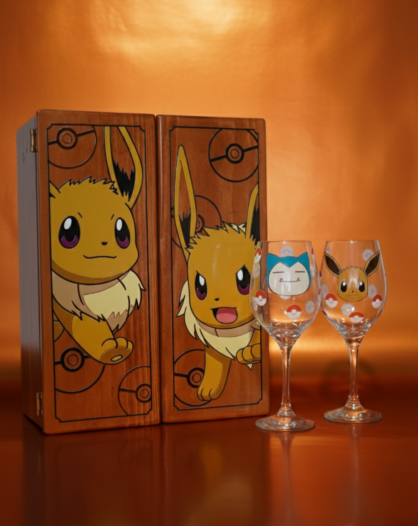 Set doble puerta Pokemon Eevee y Snorlax